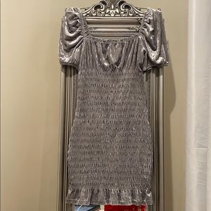 gray dress has never been worn before!!!!